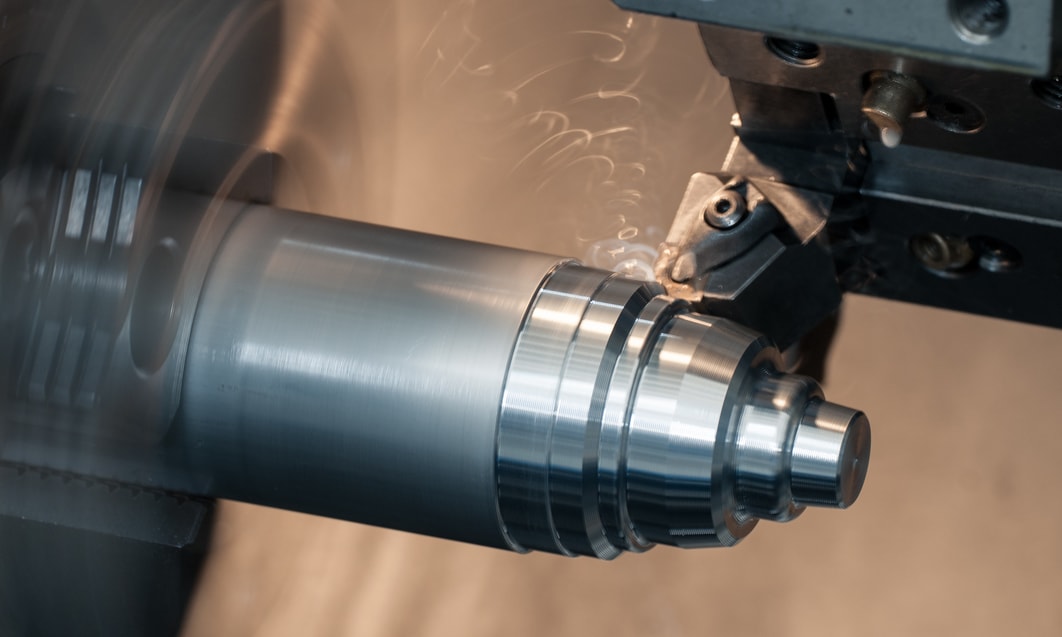 a close-up of a metal cylinder