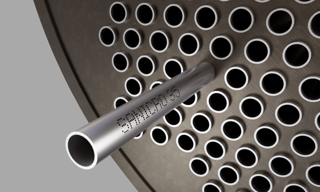 a metal pipe with a number on it