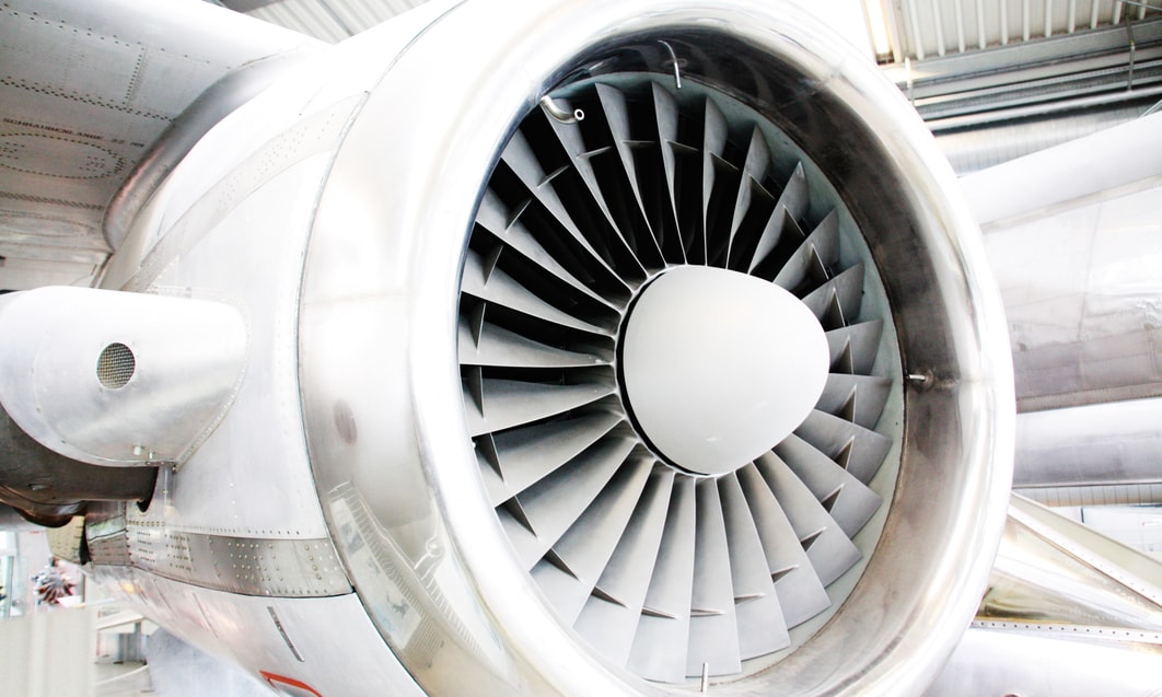a close up of a jet engine