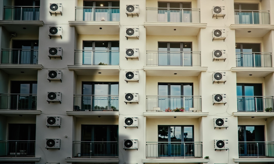 a building with air conditioning