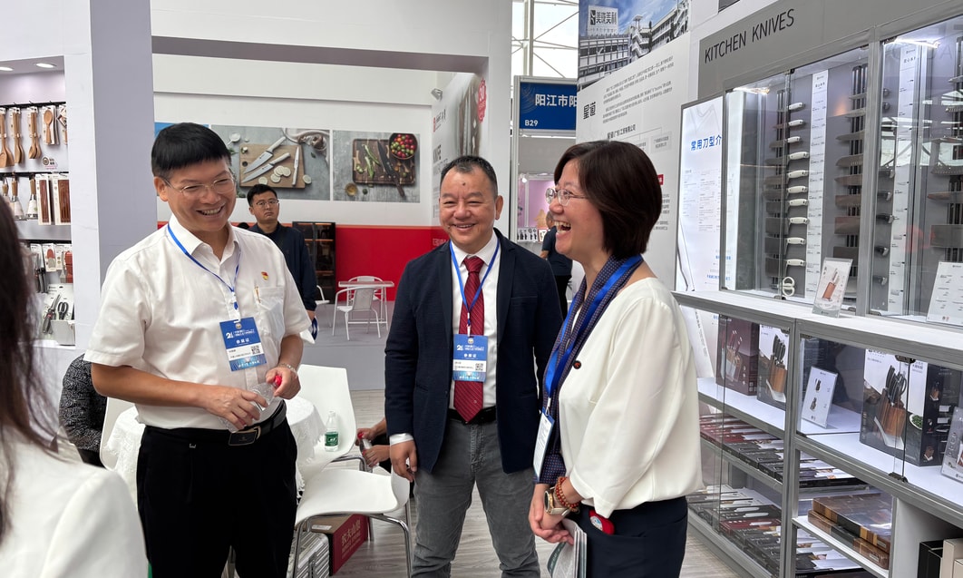 a group of people standing in a room