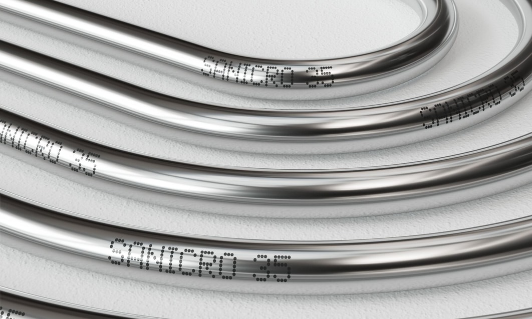 a close up of a metal pipe