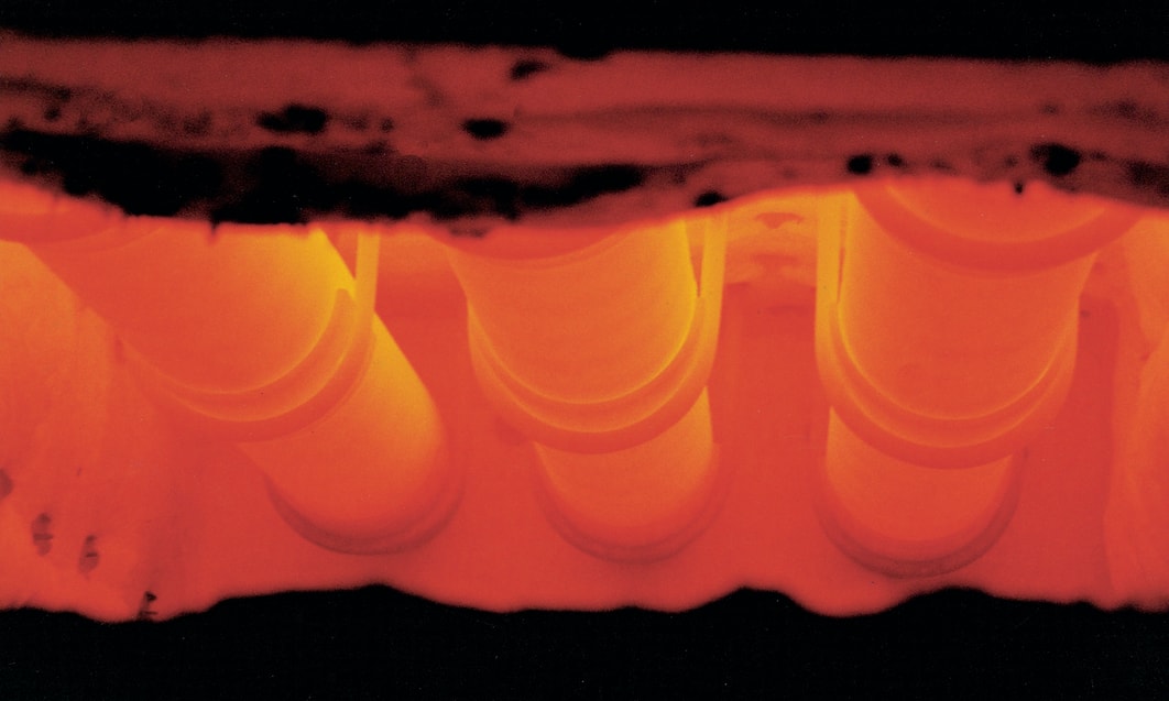 a red and orange light