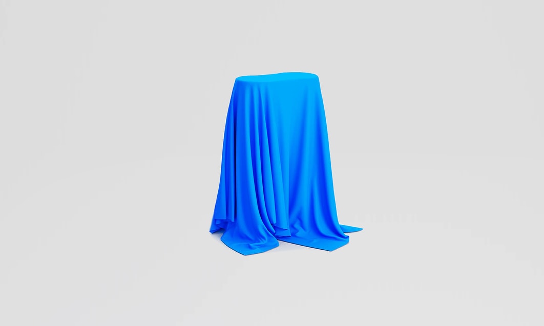 a blue cloth covered box