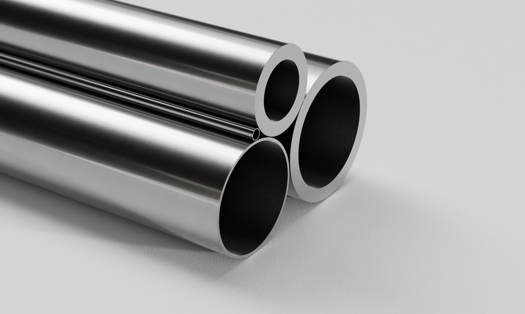 a group of metal pipes