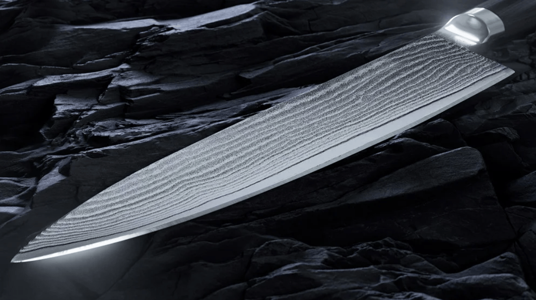 Caption: Damax&trade; Damascus steel is produced with an innovative industrialised technique, with up to 135 layers of martensitic stainless steel.