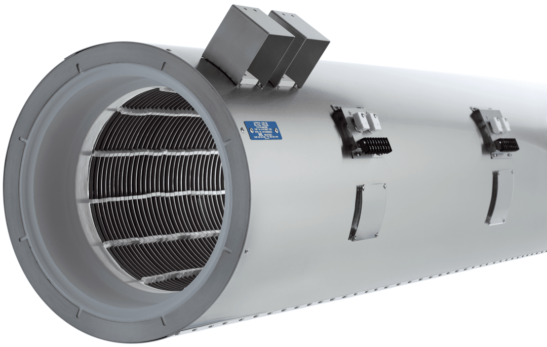 a large cylindrical metal object