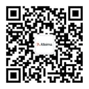 a qr code with a white square