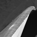 a close-up of a curved edge