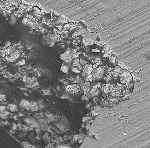 a close-up of a rock