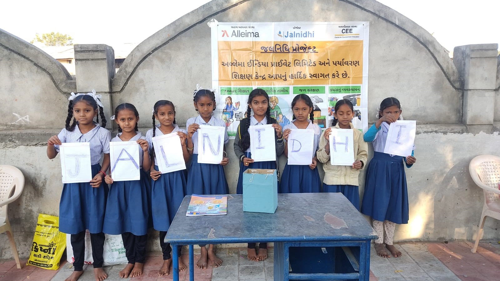 a group of childs holding signs