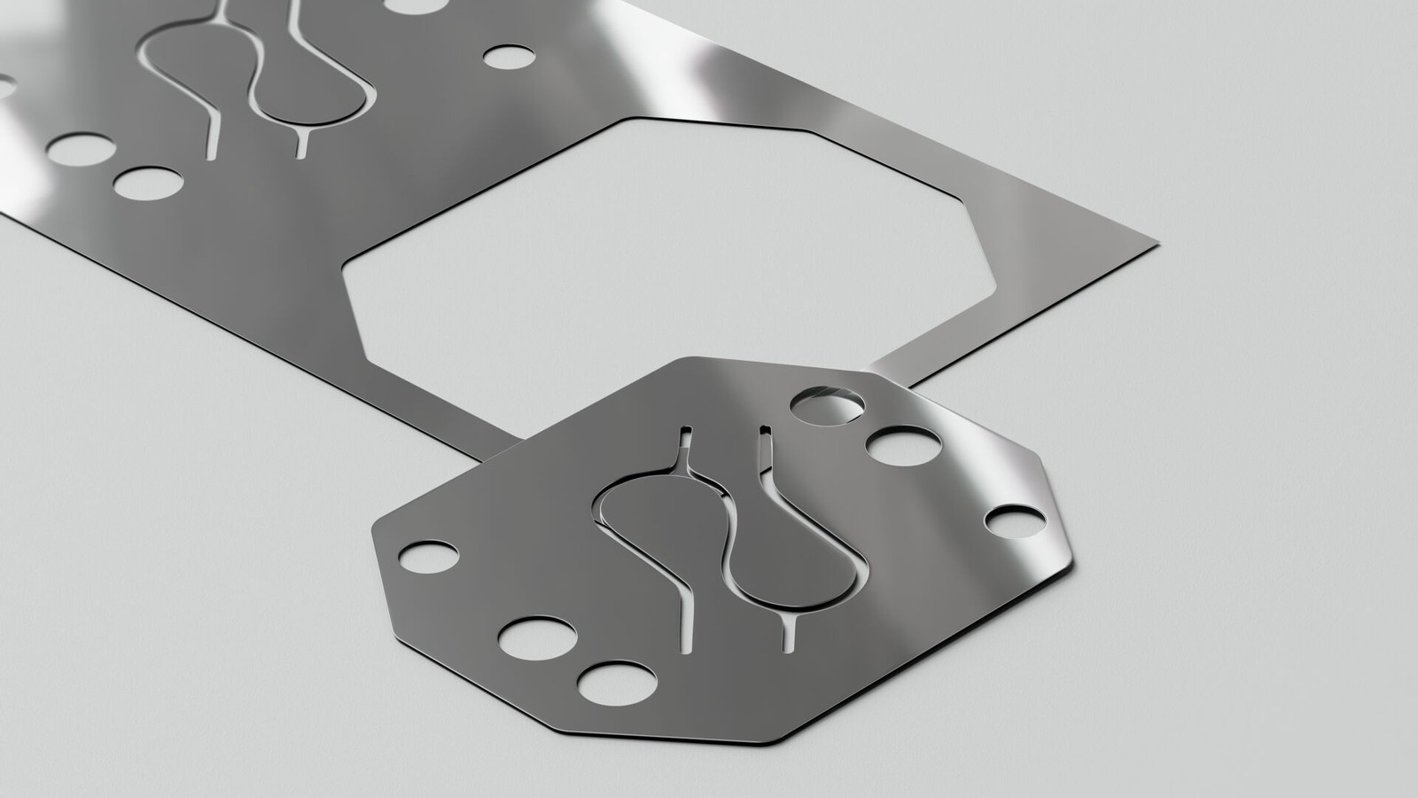 a metal plate with holes
