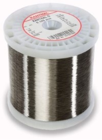 a spool of silver wire