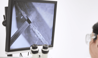 a person looking at a computer screen