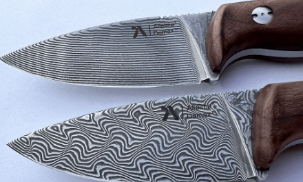 close-up of a knife with a handle