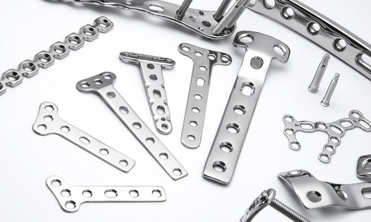 a group of metal parts
