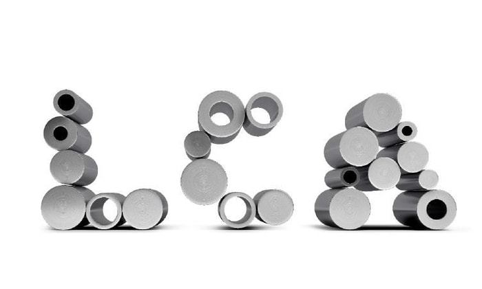 several cylindrical objects arranged in a row