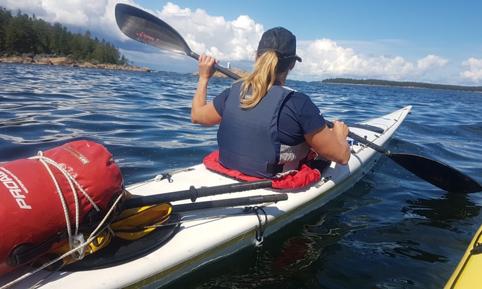 a person in a kayak