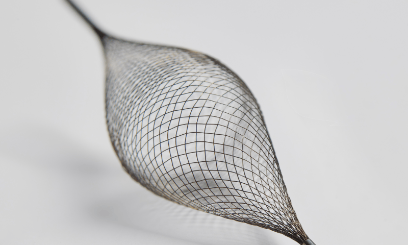 a net on a white surface